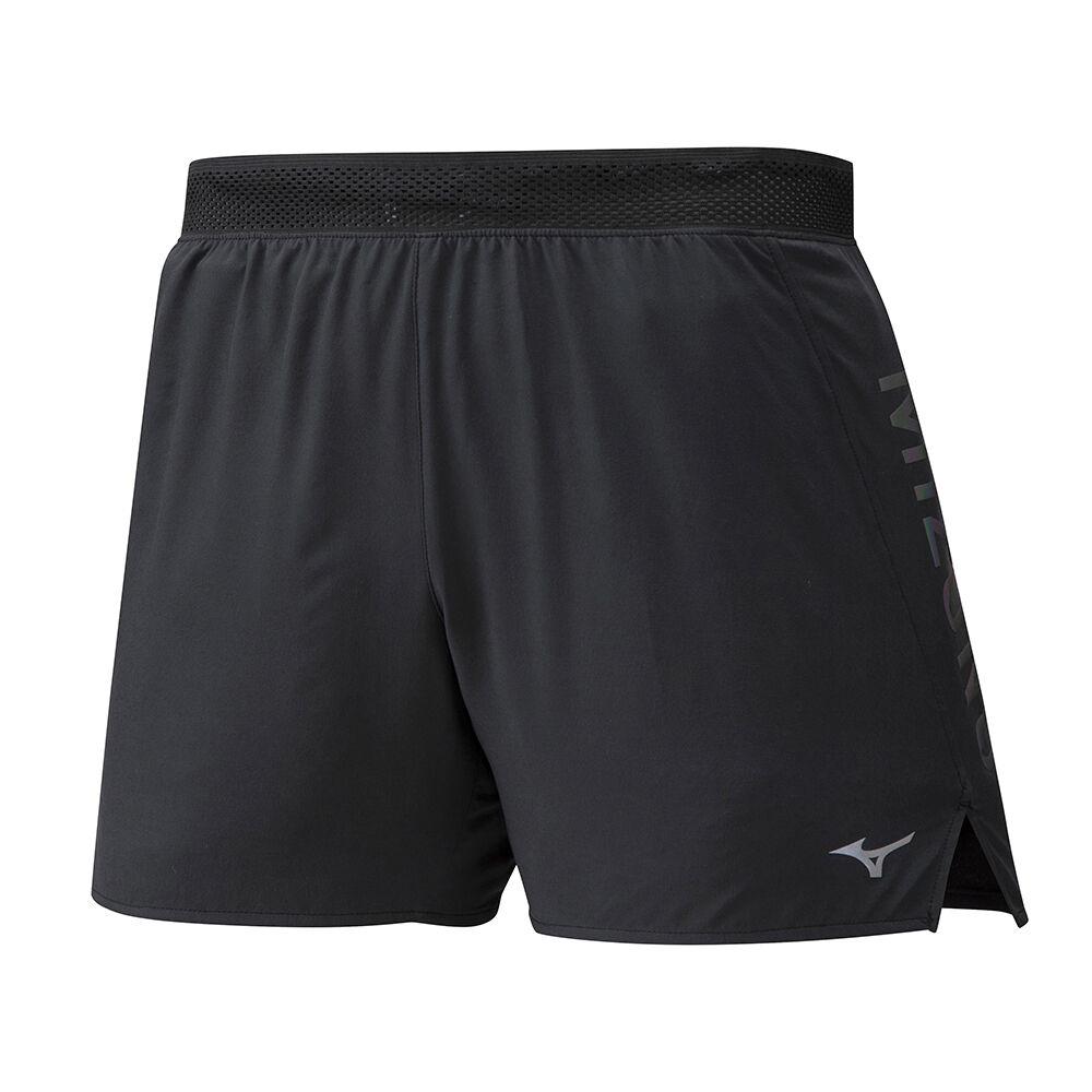 Panske Šortky Mizuno Aero 4.5 Bezecke Čierne Vypredaj ADTO83165